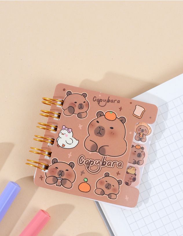 Блокнот з принтом капібари | 262107-33-XX - A-SHOP
