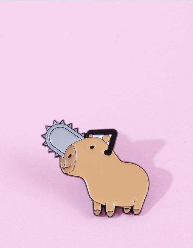 Брошка у вигляді капібари з пилкою | 264045-12-XX - A-SHOP