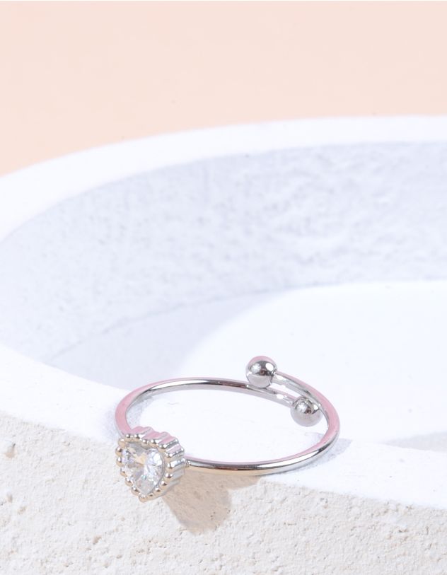 Кільце з серцем | 264589-05-38 - A-SHOP