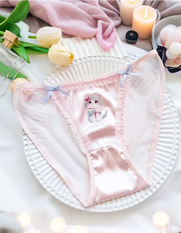 Трусики жіночі з принтом киці | 266422-14-03 - A-SHOP