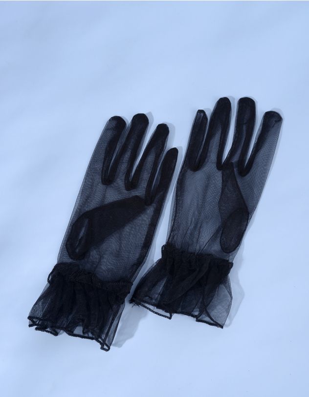 Рукавички мереживні з рюшами | 258947-02-XX - A-SHOP