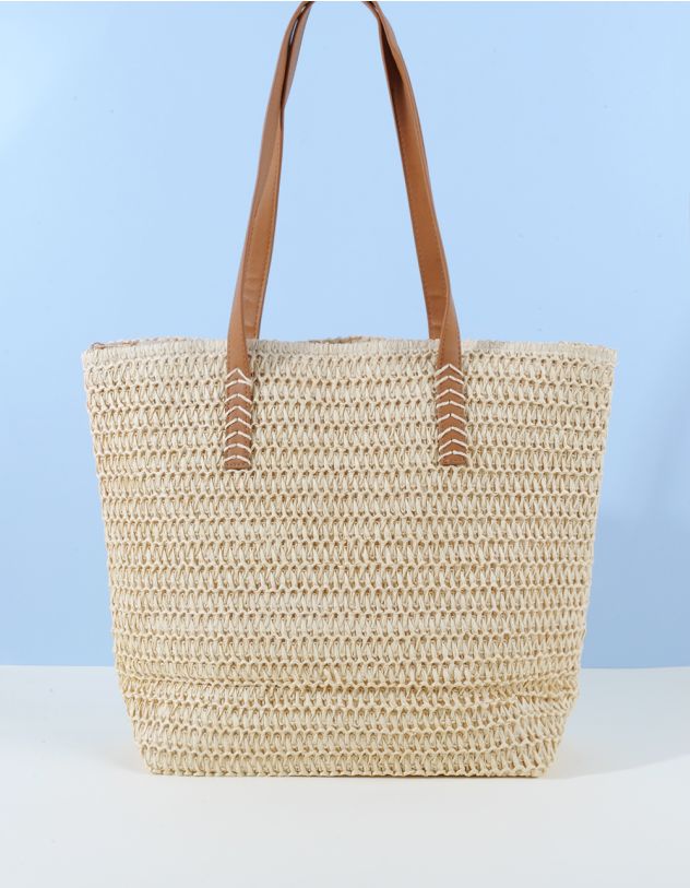 Сумка шопер зі штучної соломи | 263949-40-XX - A-SHOP