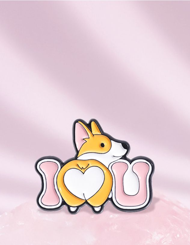 Брошка у вигляді песика коргі | 267516-21-XX - A-SHOP