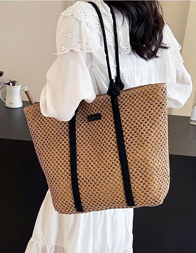 Сумка шопер зі штучної соломи | 265413-34-XX - A-SHOP