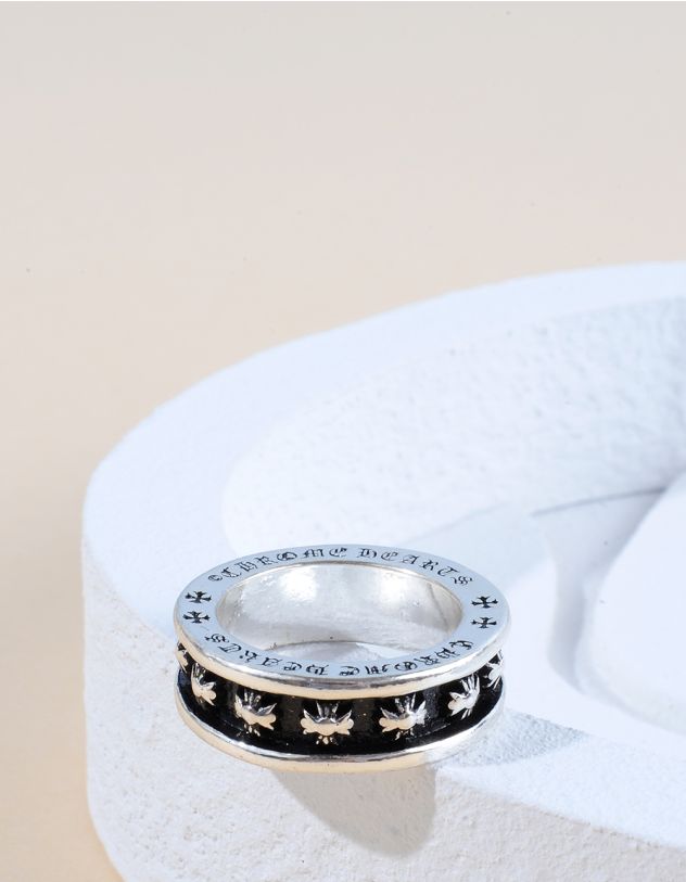 Кільце з хрестами та написом | 262931-02-36 - A-SHOP