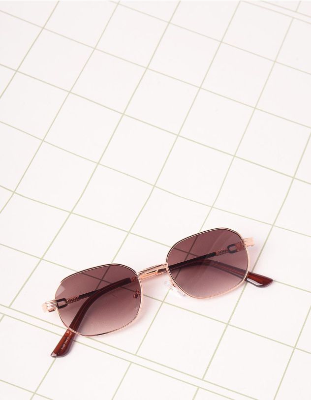 Окуляри від сонця вузькі з плетеними  дужками | 245445-12-XX - A-SHOP