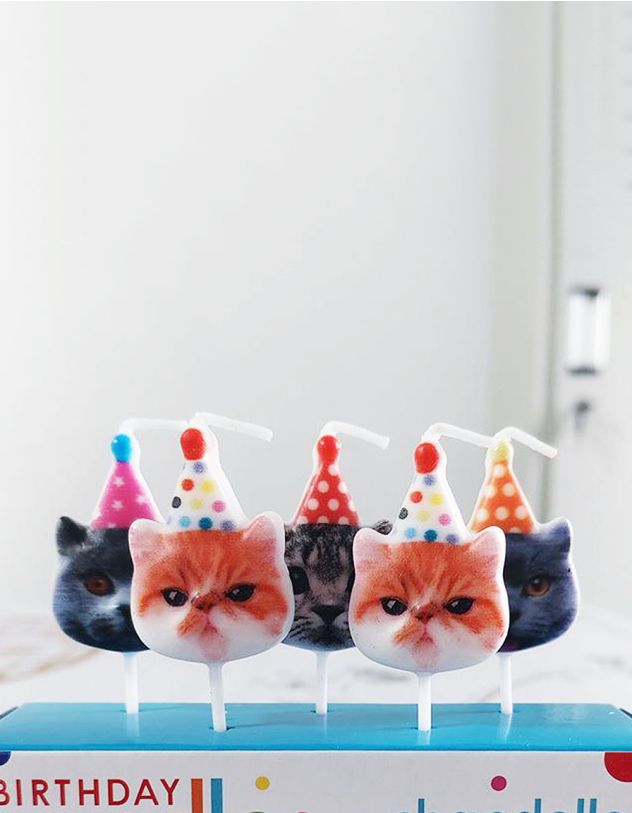 Свічки у наборі з зображенням  котика | 266686-21-XX - A-SHOP