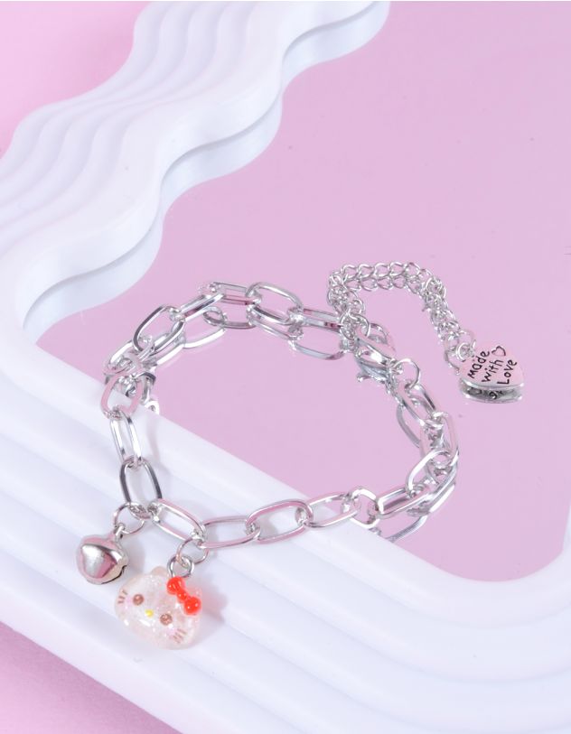 Браслет на руку із ланцюжка з кулоном у вигляді персонажа аніме  Куромі та Мелоді | 257718-60-XX - A-SHOP