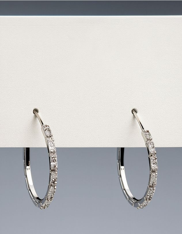 Сережки кільця зі стразами | 264666-05-XX - A-SHOP