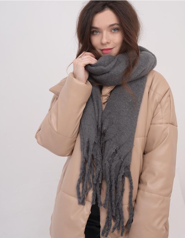 Палантин на шию з бахромою | 232958-28-XX - A-SHOP