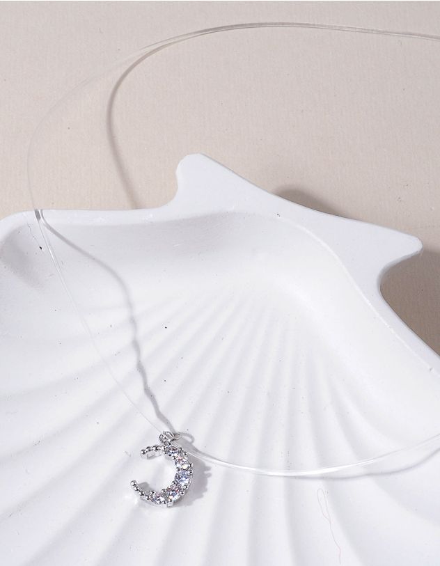 Підвіска на шию із волосіні з кулоном у вигляді півмісяця | 254651-06-XX - A-SHOP