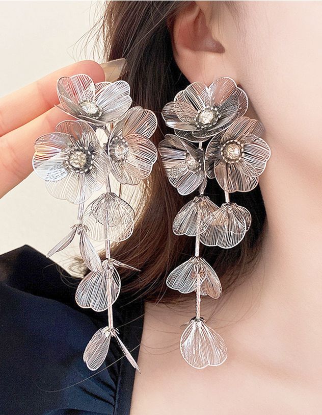 Сережки довгі у вигляді квітки | 266403-05-XX - A-SHOP