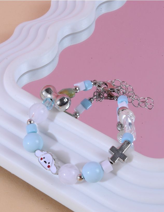 Браслет на руку із намистин з персонажем аніме Куромі та Мелоді | 262273-64-XX - A-SHOP