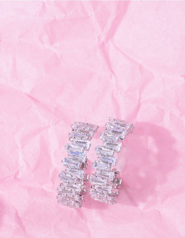 Сережки кільця зі стразами | 265344-05-XX - A-SHOP