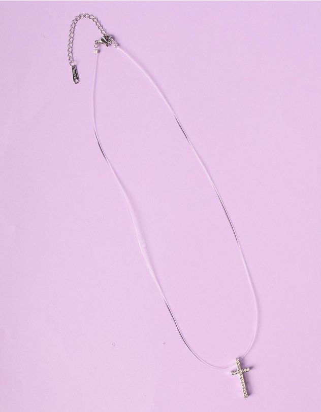 Підвіска на волосіні з хрестиком у стразах | 235401-06-XX - A-SHOP