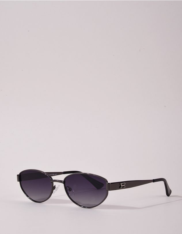 Окуляри сонцезахисні вузькі з фурнітурою на дужках | 265557-28-XX - A-SHOP