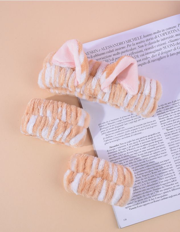 Комплект із напульсників та косметичної пов'язки з вушками | 263282-22-XX - A-SHOP