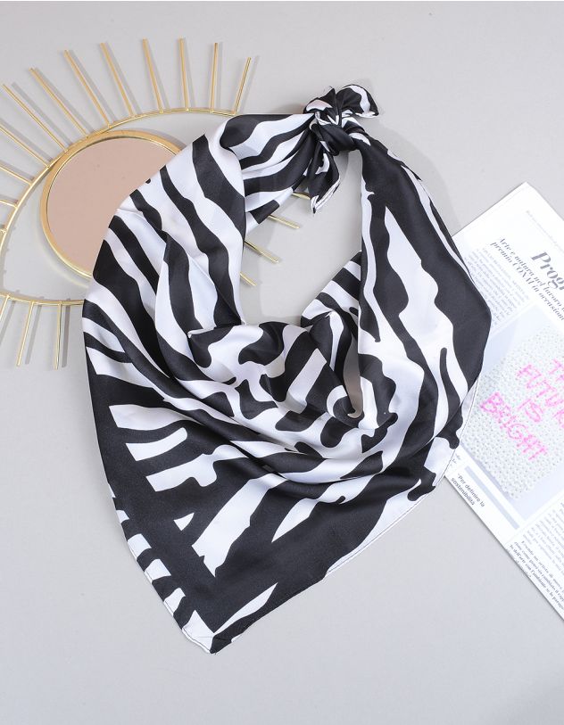 Хустка на шию з принтом зебри | 264161-02-XX - A-SHOP