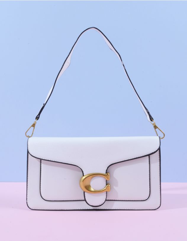 Сумка через плече з фурнітурою на клапані | 262271-01-XX - A-SHOP