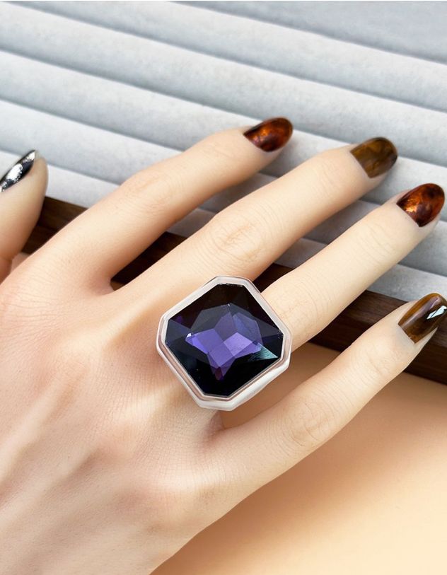 Кільце із пластику з кристалом | 266406-16-39 - A-SHOP