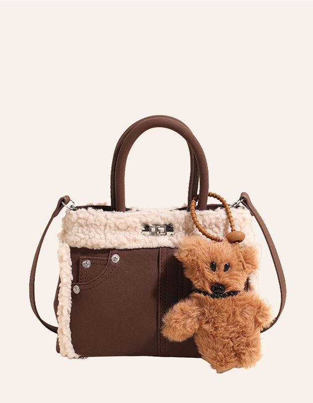Сумка через плече з брелоком у вигляді ведмедика | 265954-33-XX - A-SHOP