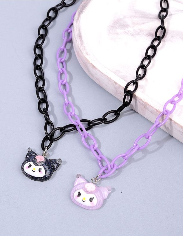 Підвіска на шию best friends  із ланцюжка з кулоном у вигляді Куромі та Мелоді | 257005-51-XX - A-SHOP
