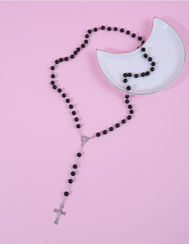 Підвіска на шию із намистин з хрестом | 263184-07-XX - A-SHOP