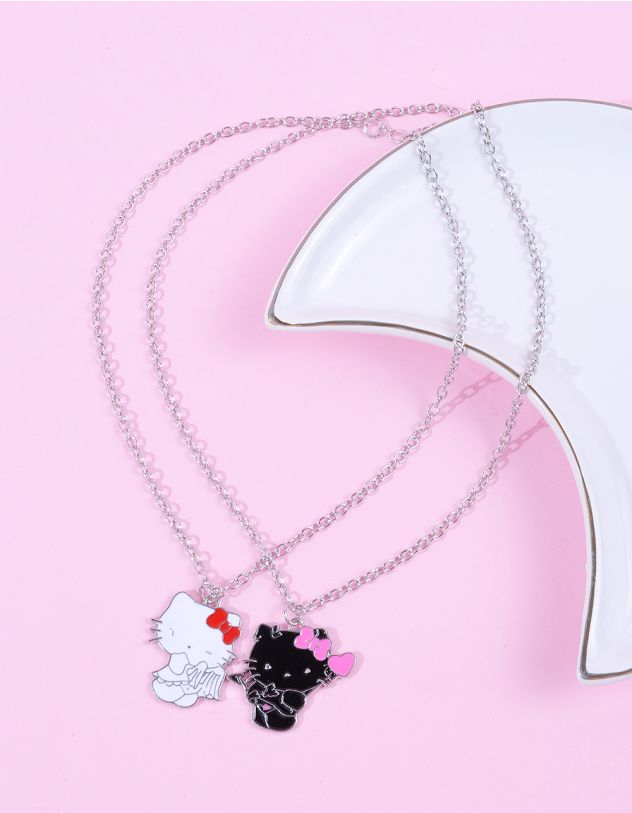 Підвіска на шию best friends з кулоном у вигляді Кітті | 260929-21-XX - A-SHOP