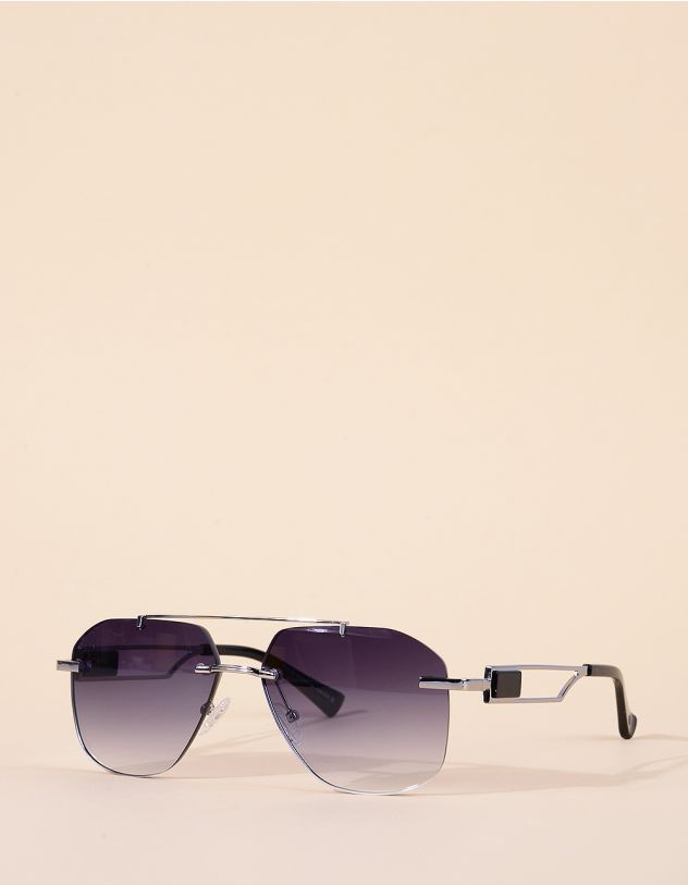 Окуляри від сонця авіатори з перфорацією на дужках | 266509-28-XX - A-SHOP