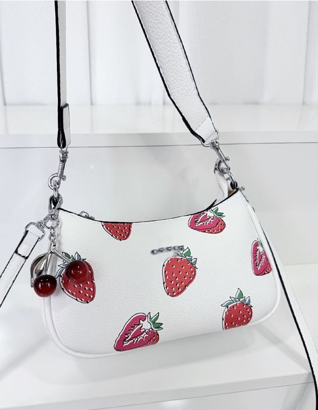 Сумка на довгому ремінці з брелоком у вигляді вишні | 265923-40-XX - A-SHOP