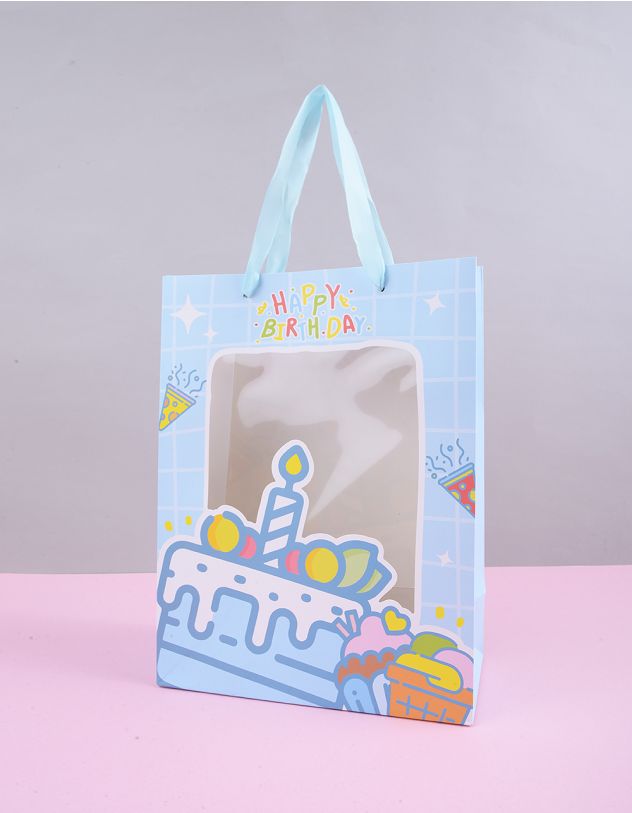 Пакет подарунковий 25 х 33 х 12 см з принтом солодощів | 260629-18-XX - A-SHOP