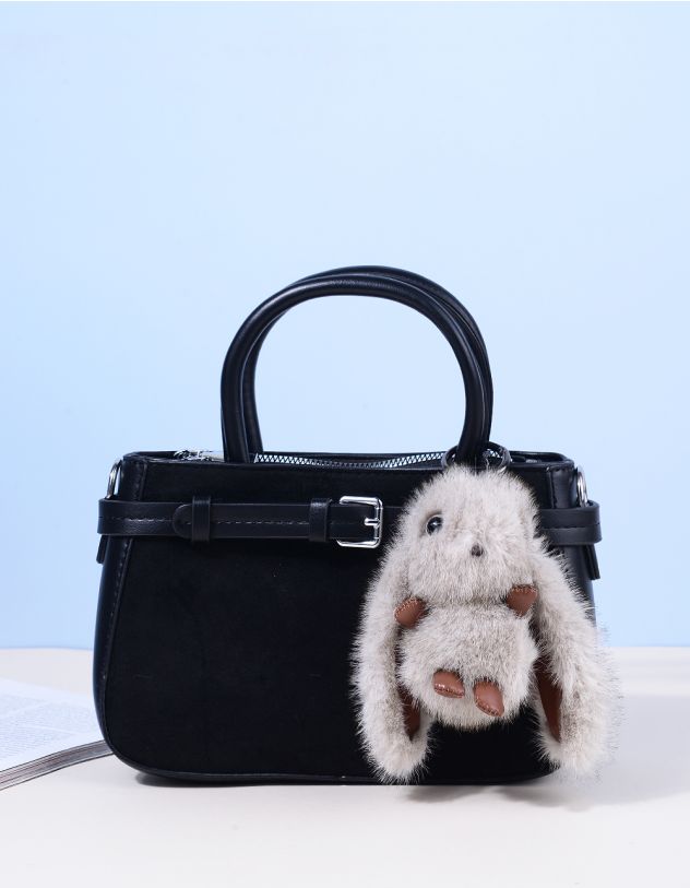 Сумка на довгому ремінці з брелоком у вигляді кролика | 265956-02-XX - A-SHOP