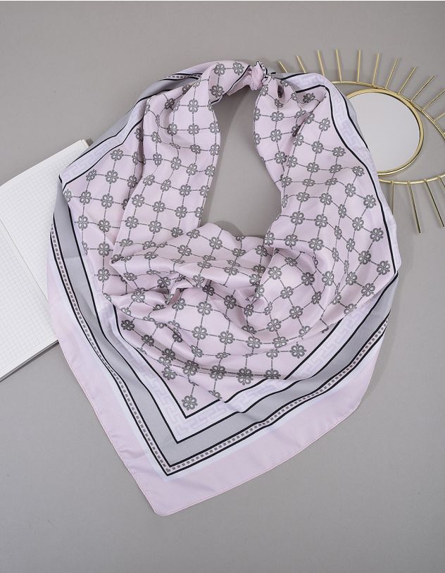 Хустка на шию з принтом квітів | 265053-14-XX - A-SHOP