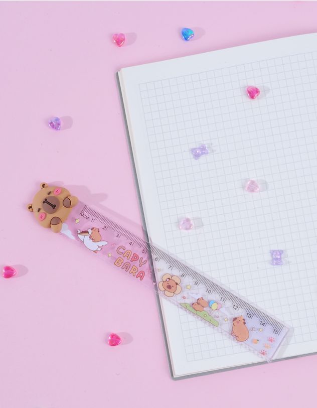 Лінійка з принтом капібари | 262112-17-XX - A-SHOP