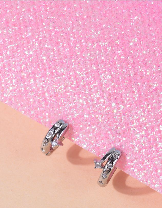 Сережки кільця з зіркою | 267822-05-XX - A-SHOP