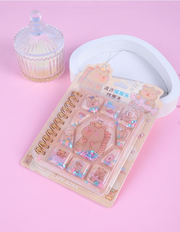 Блокнот з принтом капібари | 263906-12-XX - A-SHOP