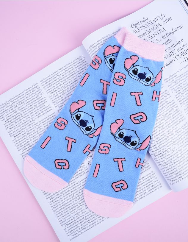 Шкарпетки з принтом персонажа аніме Ліло і Стіч | 265614-14-XX - A-SHOP