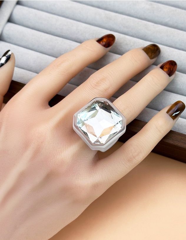 Кільце із пластику з кристалом | 266406-01-39 - A-SHOP