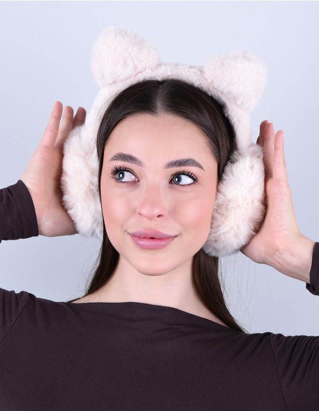 Навушники хутряні з вушками | 263632-40-XX - A-SHOP