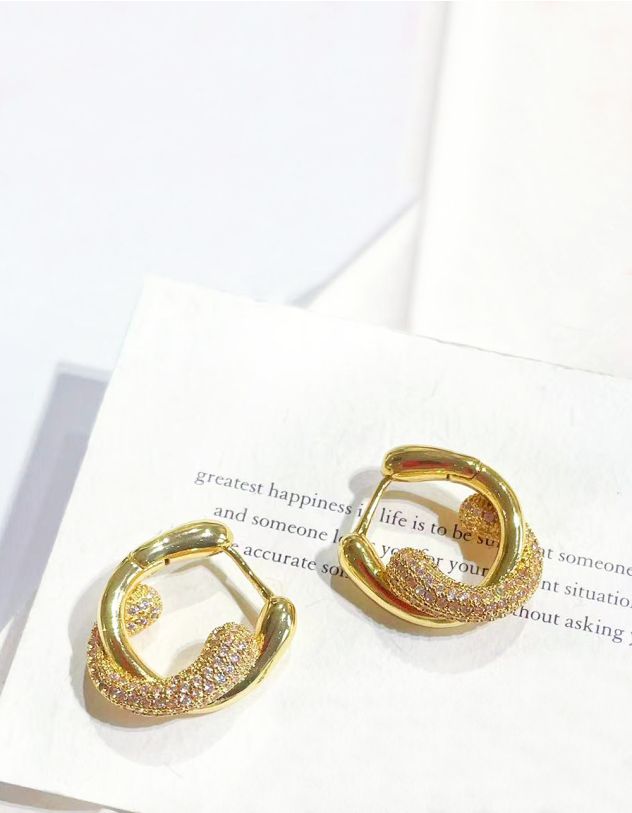 Сережки зі стразами | 265288-04-XX - A-SHOP