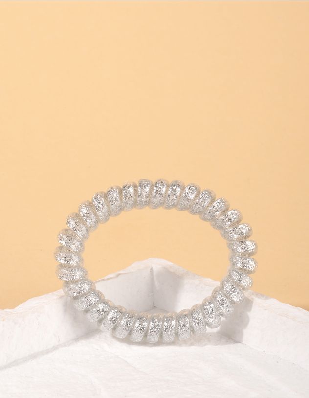 Резинка для волосся пружинка з гліттером | 258756-05-XX - A-SHOP