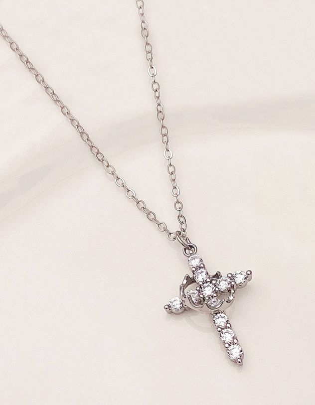 Підвіска на шию з короною на хресті | 267494-05-XX - A-SHOP