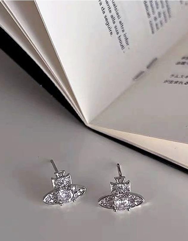 Сережки пусети у вигляді Сатурна | 262938-05-XX - A-SHOP