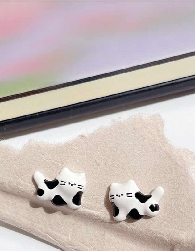 Сережки пусети у вигляді котика | 263424-01-XX - A-SHOP