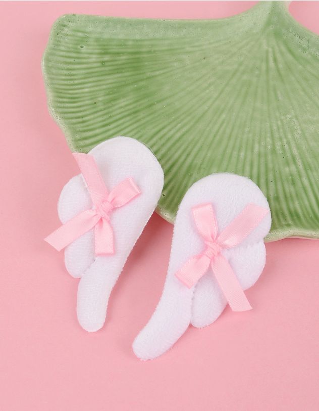 Шпилька для волосся парна у вигляді крил з бантами | 259021-14-XX - A-SHOP