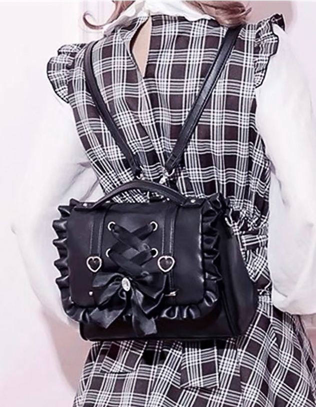 Рюкзак трансформер з бантом та серцями | 265294-02-XX - A-SHOP