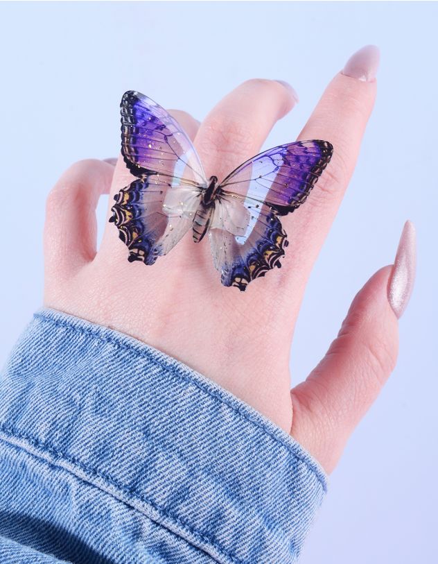 Кільце пластикове у вигляді метелика | 266407-03-38 - A-SHOP