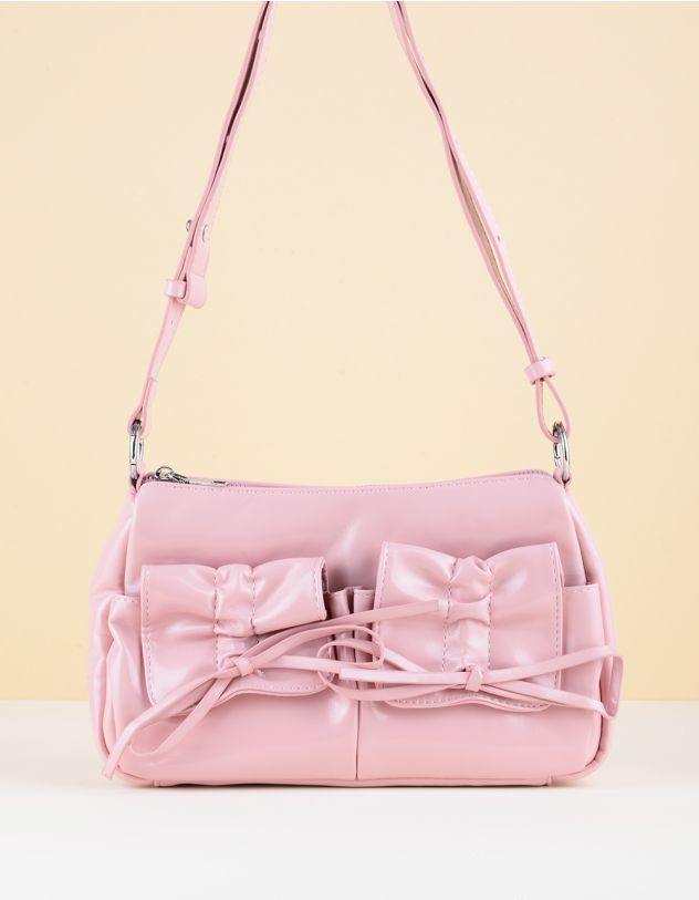Сумка багет з бантом на кишені | 265310-14-XX - A-SHOP