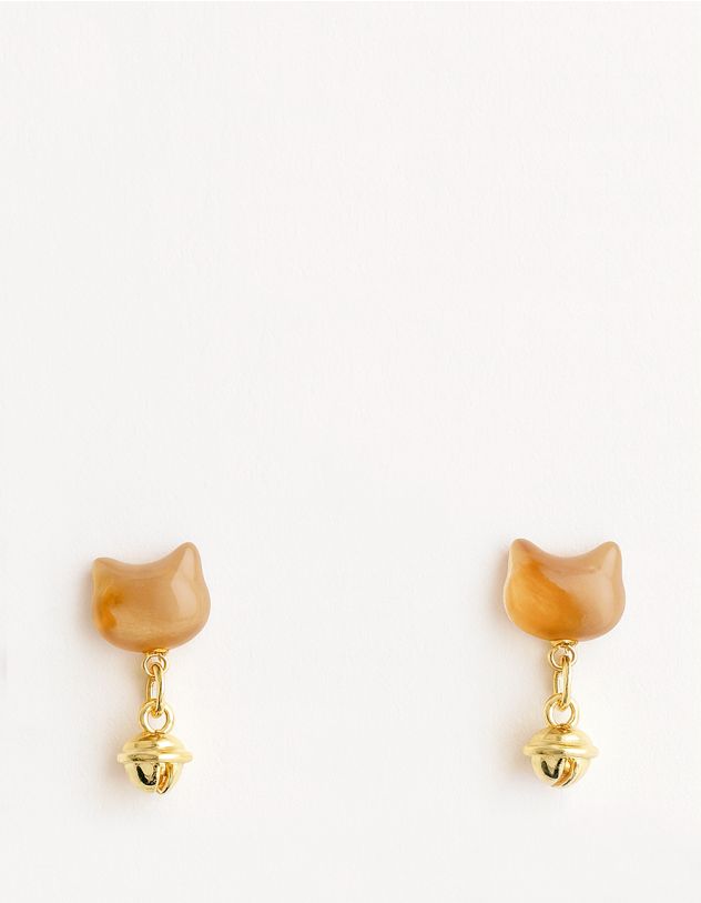 Сережки пусети у вигляді котика | 263423-04-XX - A-SHOP