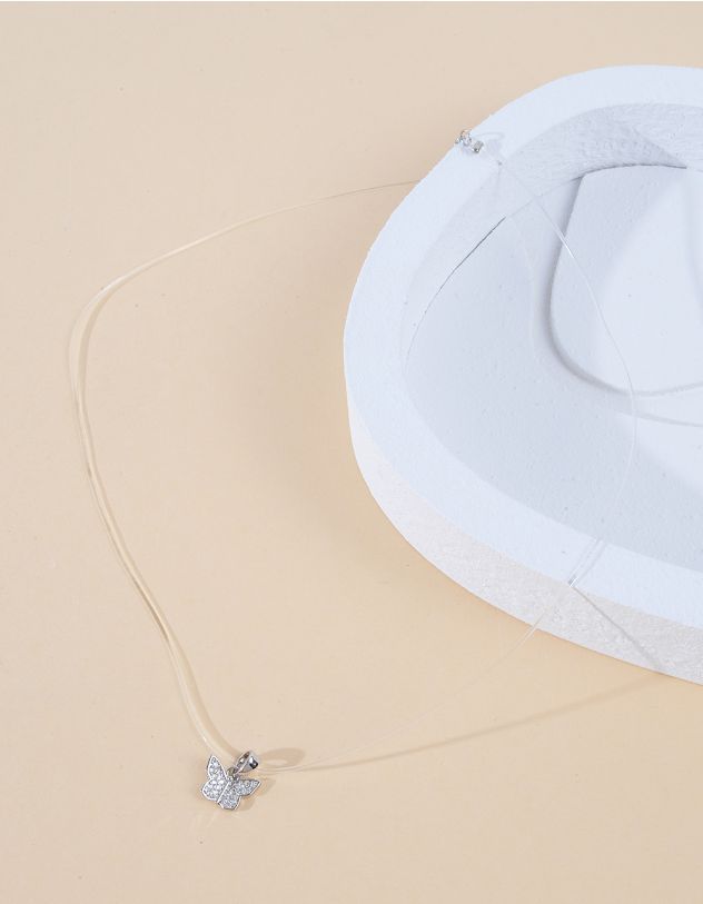 Підвіска на шию із волосіні з кулоном у вигляді метелика | 264713-05-XX - A-SHOP